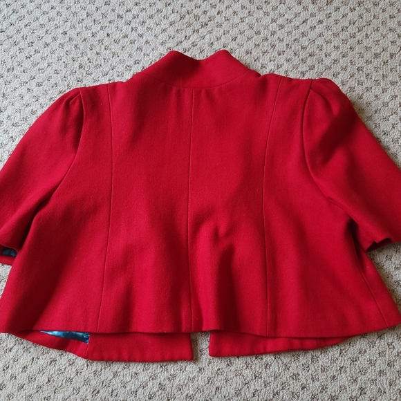 Cropped wool blend jacket - Picture 7 of 7